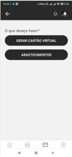 Menu de seleção e opções de postos de combustível no aplicativo do Clube RB Protege.